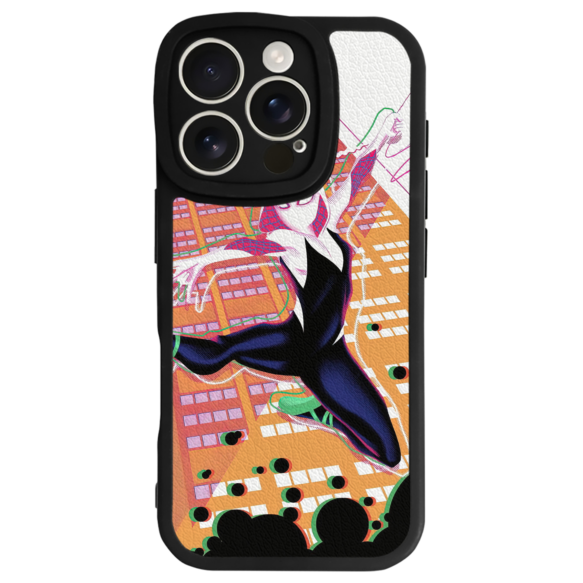 （画像用） Spider Man スパイダーマン 【iPhone 16シリーズ対応】シリコンスマホケース（レザー調） 材質：シリコン